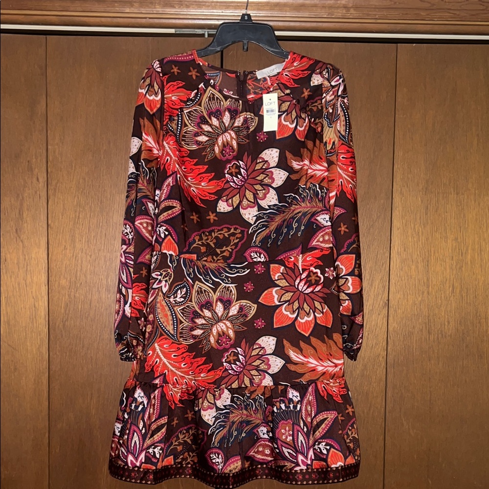 LOFT Multicolor Floral Dress